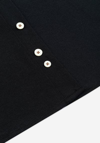 Smoky Black Piqué Shirt