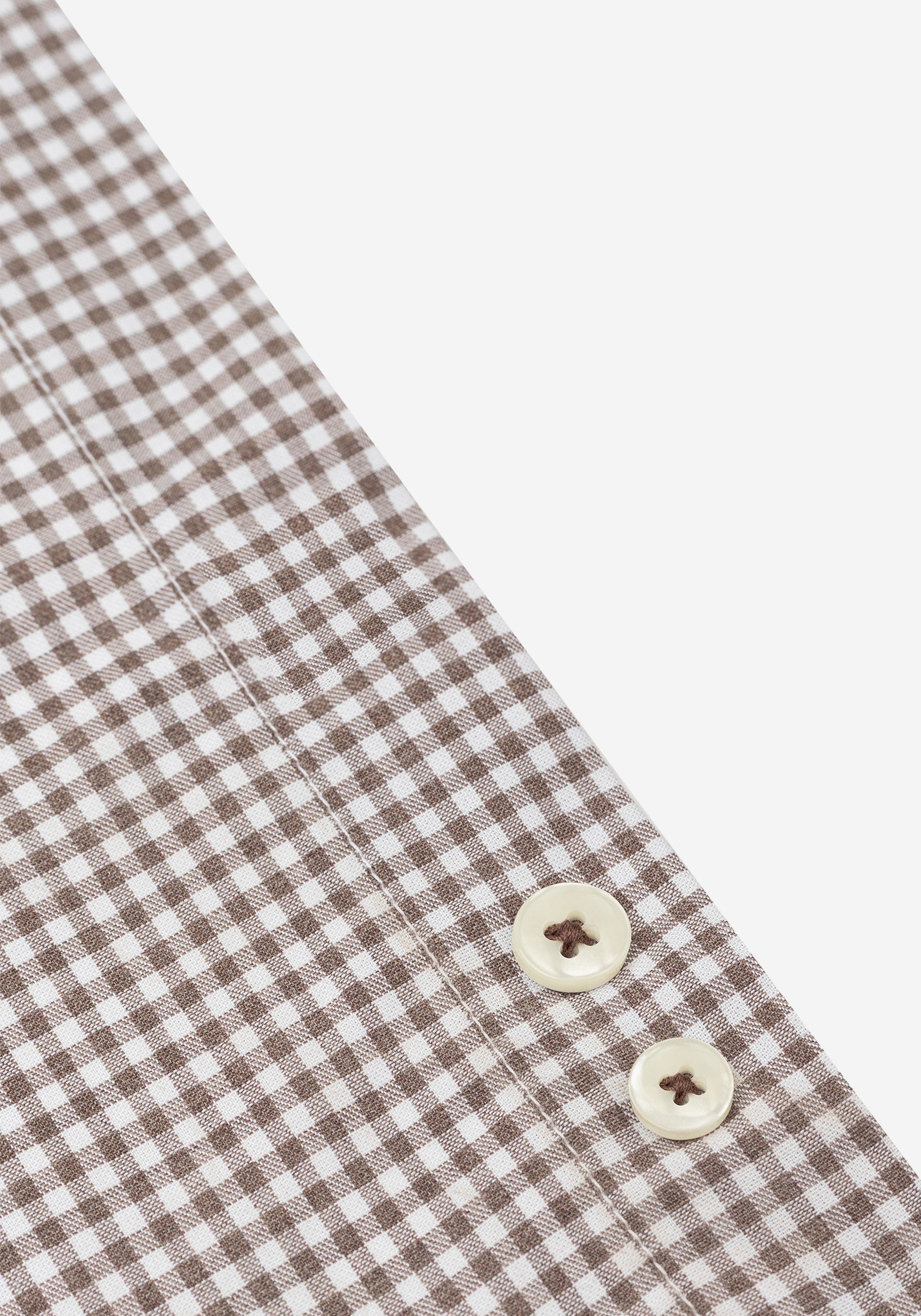 Hazel Brown Checked Poplin Shirt