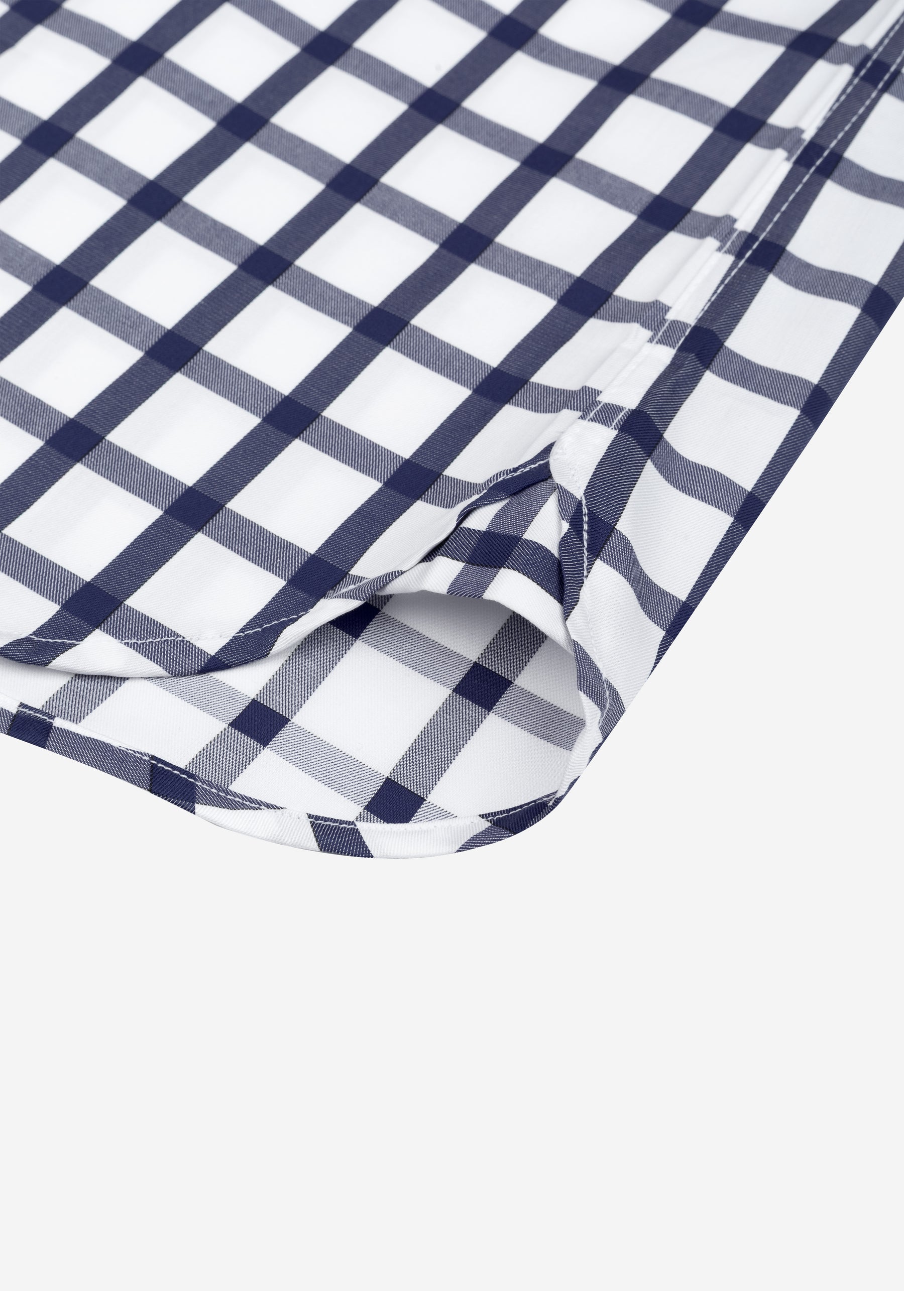 Solid Navy Checked Signature Twill Shirt