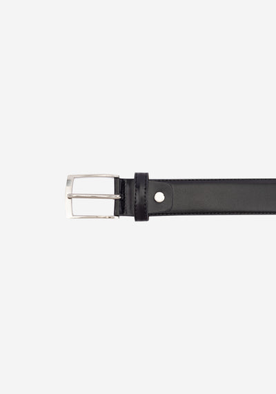 Metallic Black Spanish Genuine Leather Belt