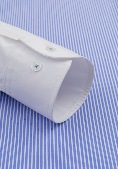Sky Blue Stripe Dobby Shirt