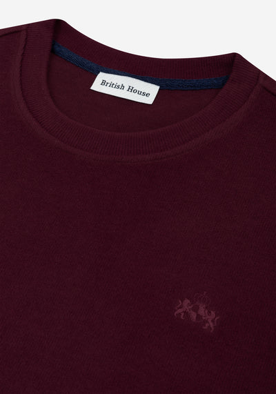 Burnt Maroon Cotton Sweatshirt