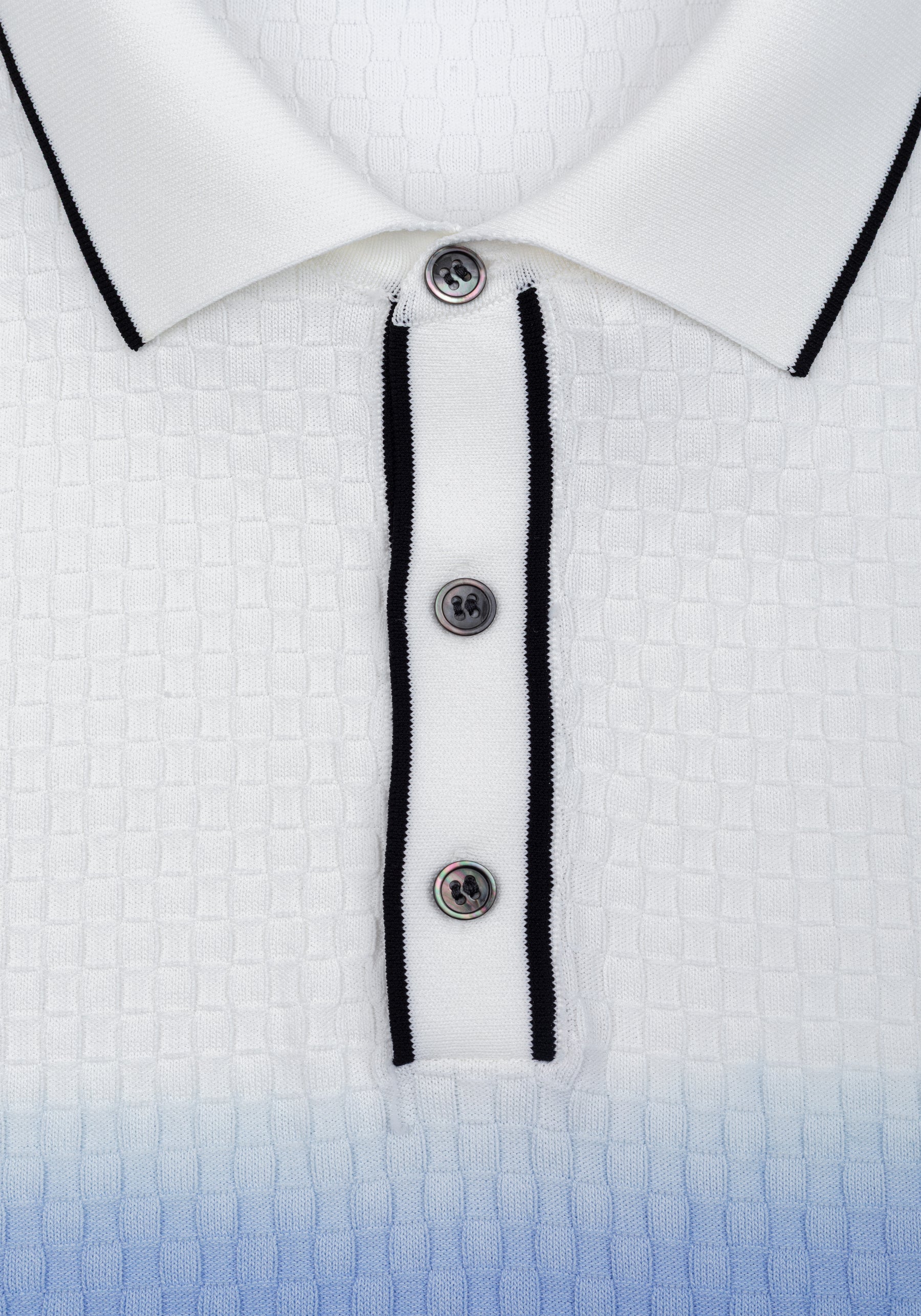 Skyfade White Polyamide Knitted Polo Shirt