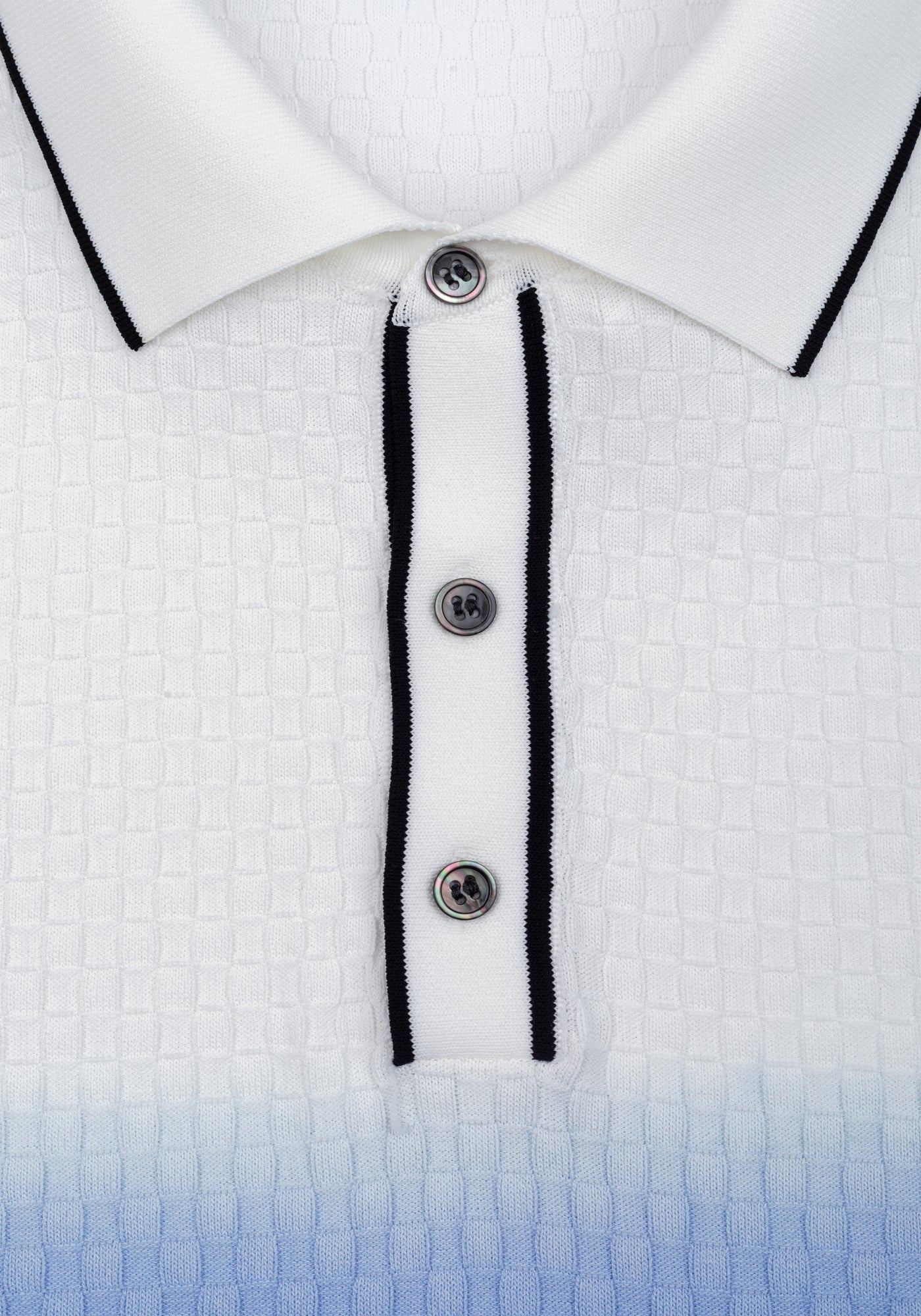 Skyfade White Polyamide Knitted Polo Shirt