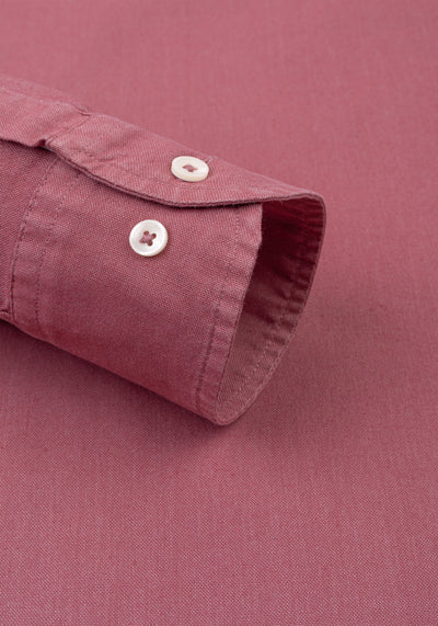 Rosewood Red Piece-Dyed Shirt