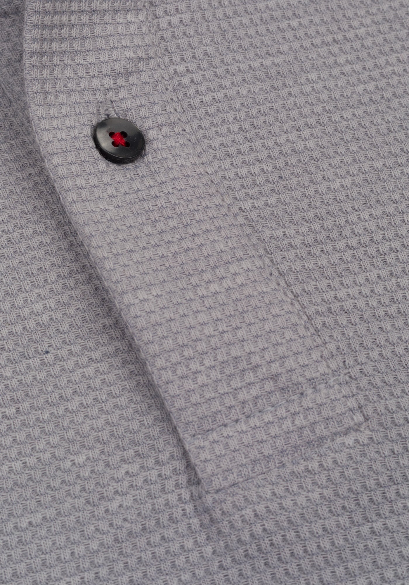 Whisper Grey Waffle Polo Shirt