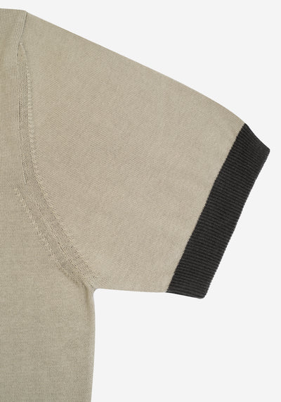 Royal Beige Knitted Polo Shirt