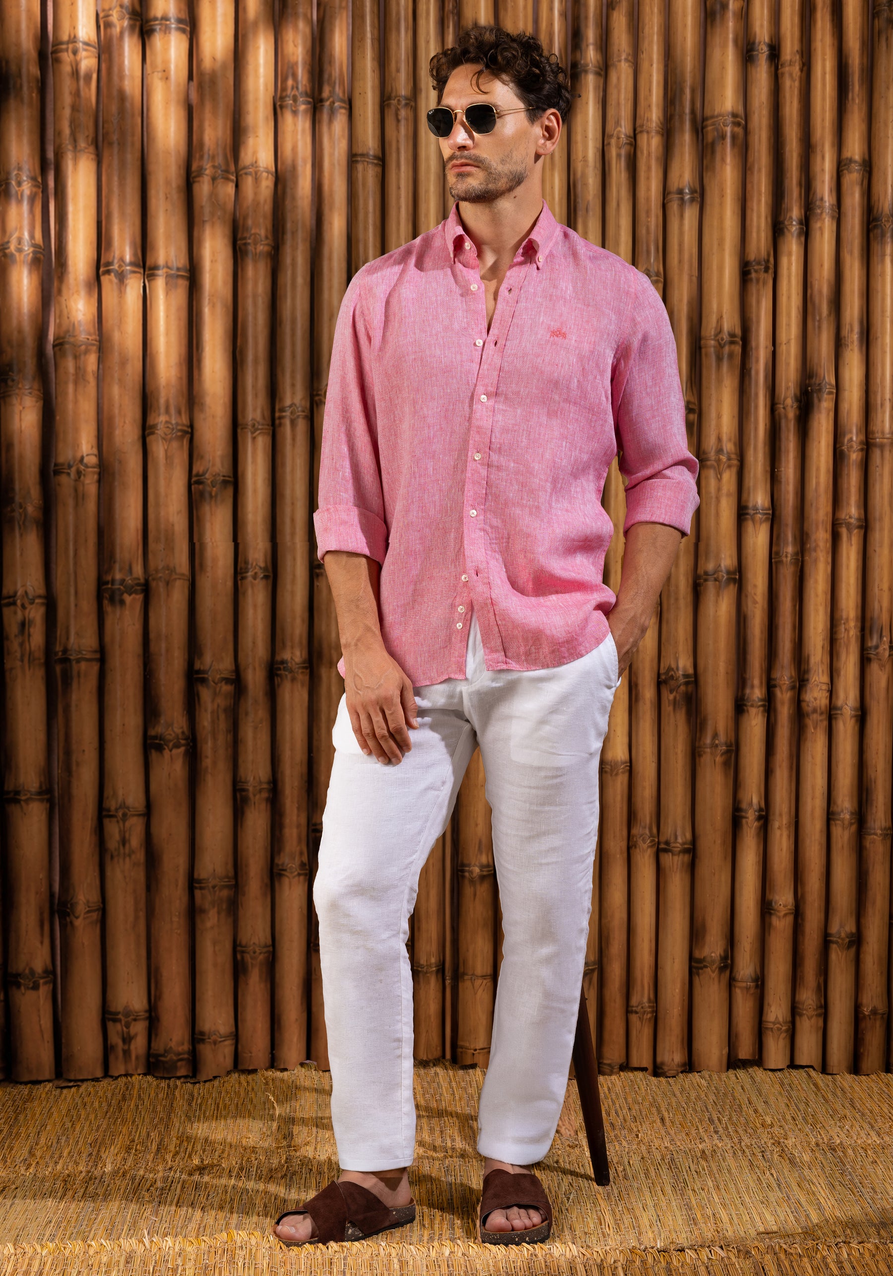 Moon White Soléa Pure Linen Pants