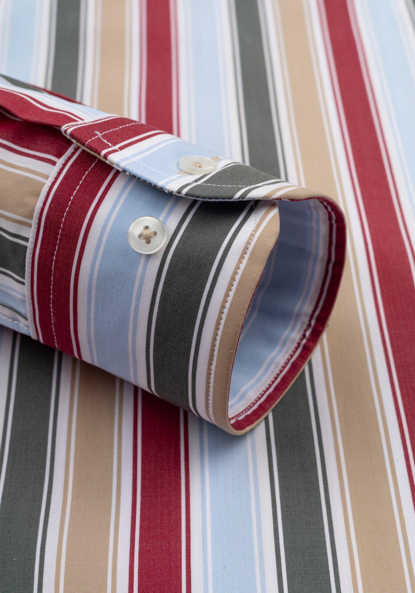 Capri Parti-Colored Stripe Poplin Shirt