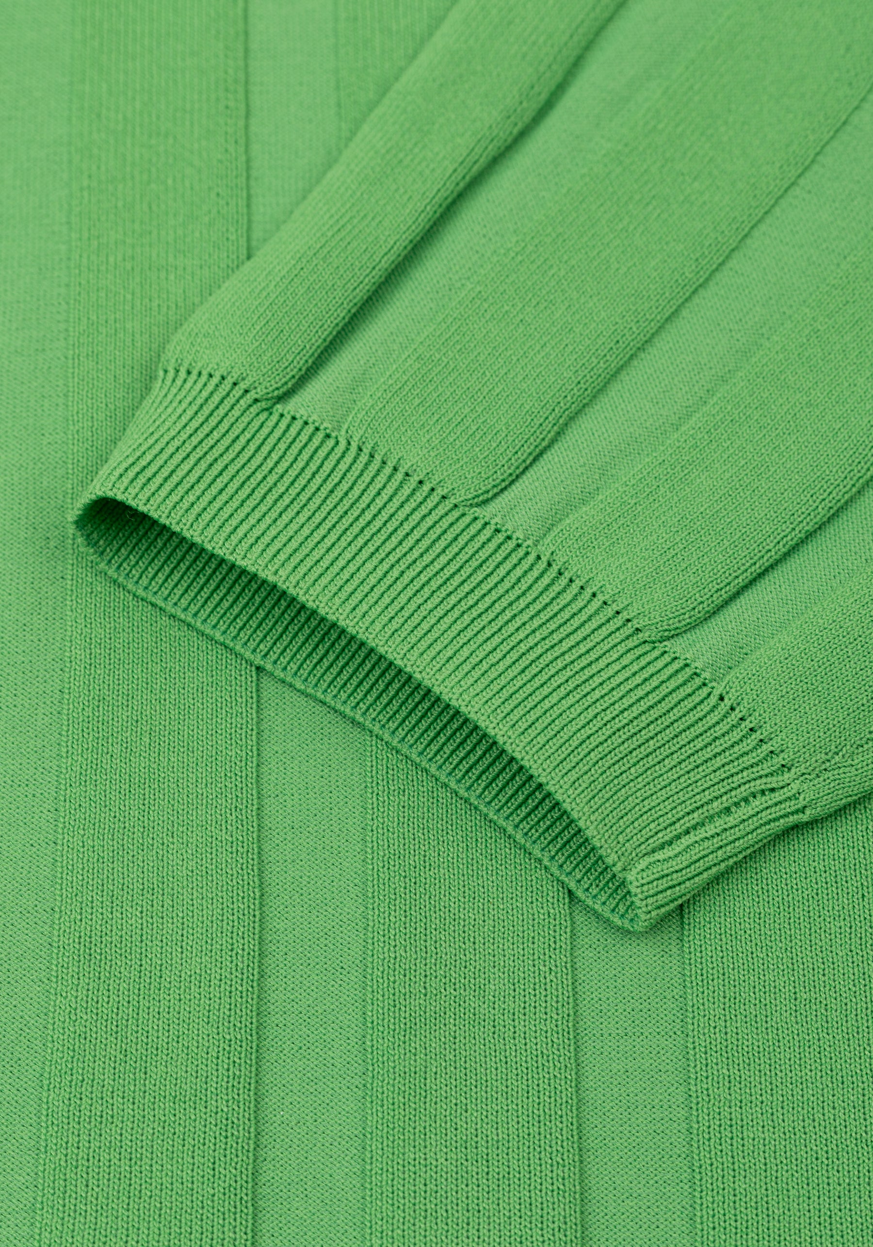 Leaf Green Polyamide Knitted Polo Shirt