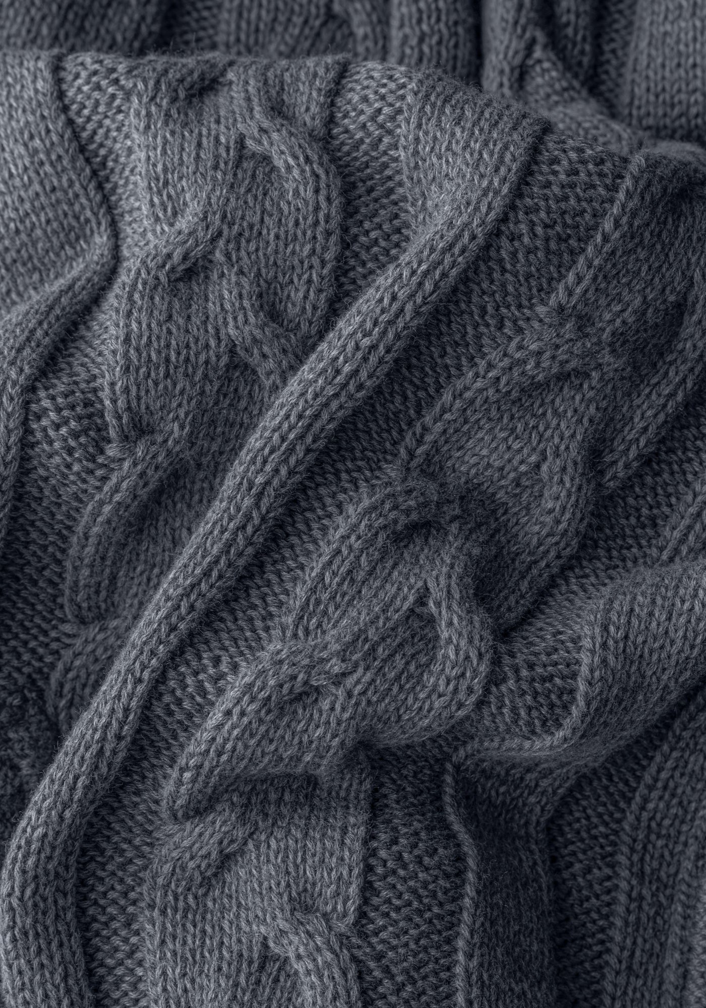 Flint Grey Heavy Knitted Cardigan