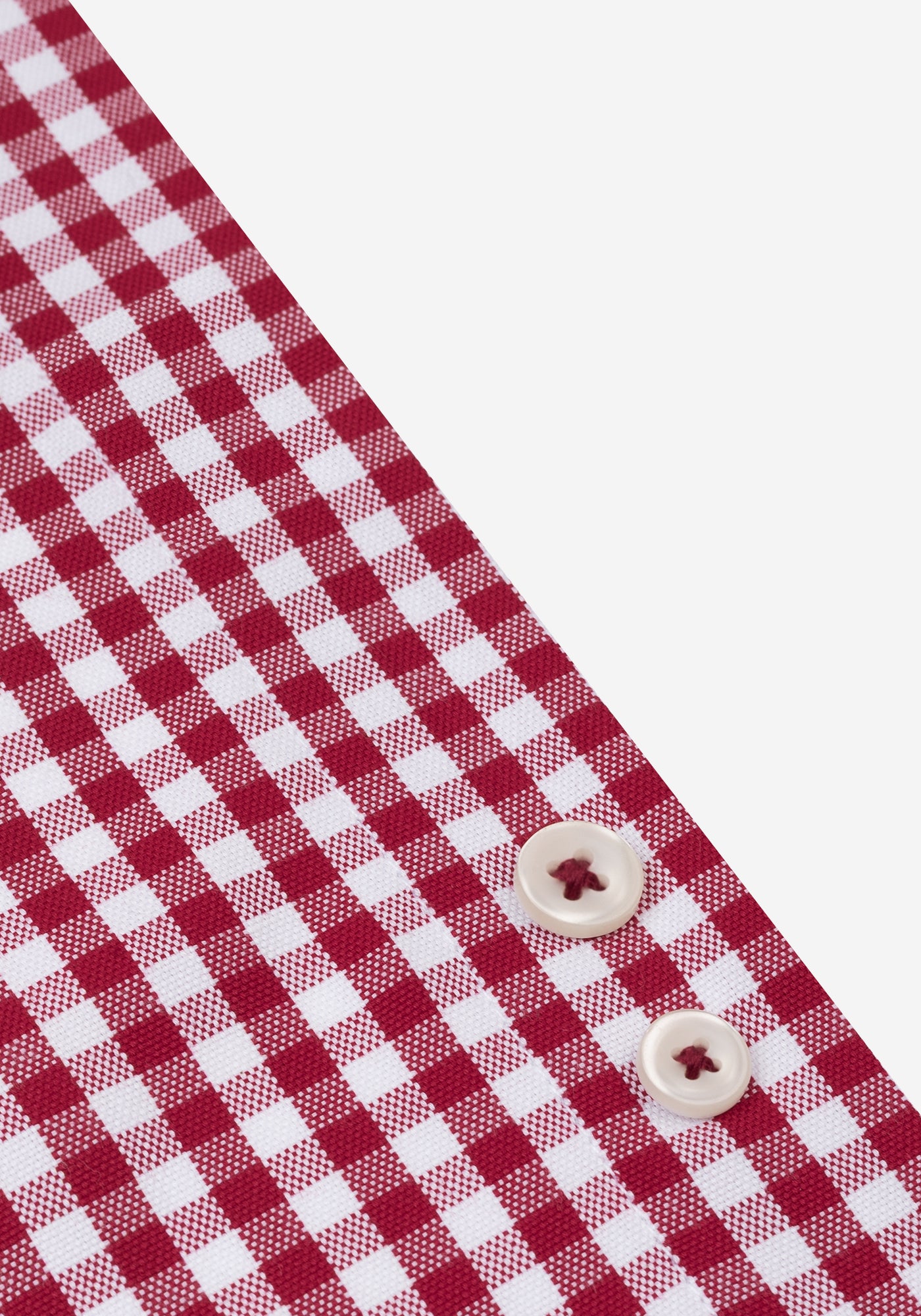 Deep Red Checked Oxford Shirt
