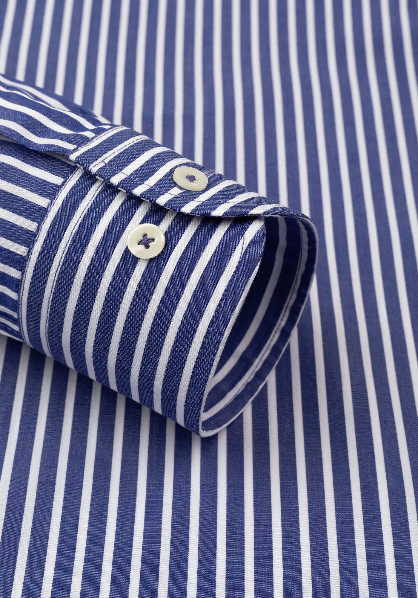Shadow Navy Stripe Poplin Shirt