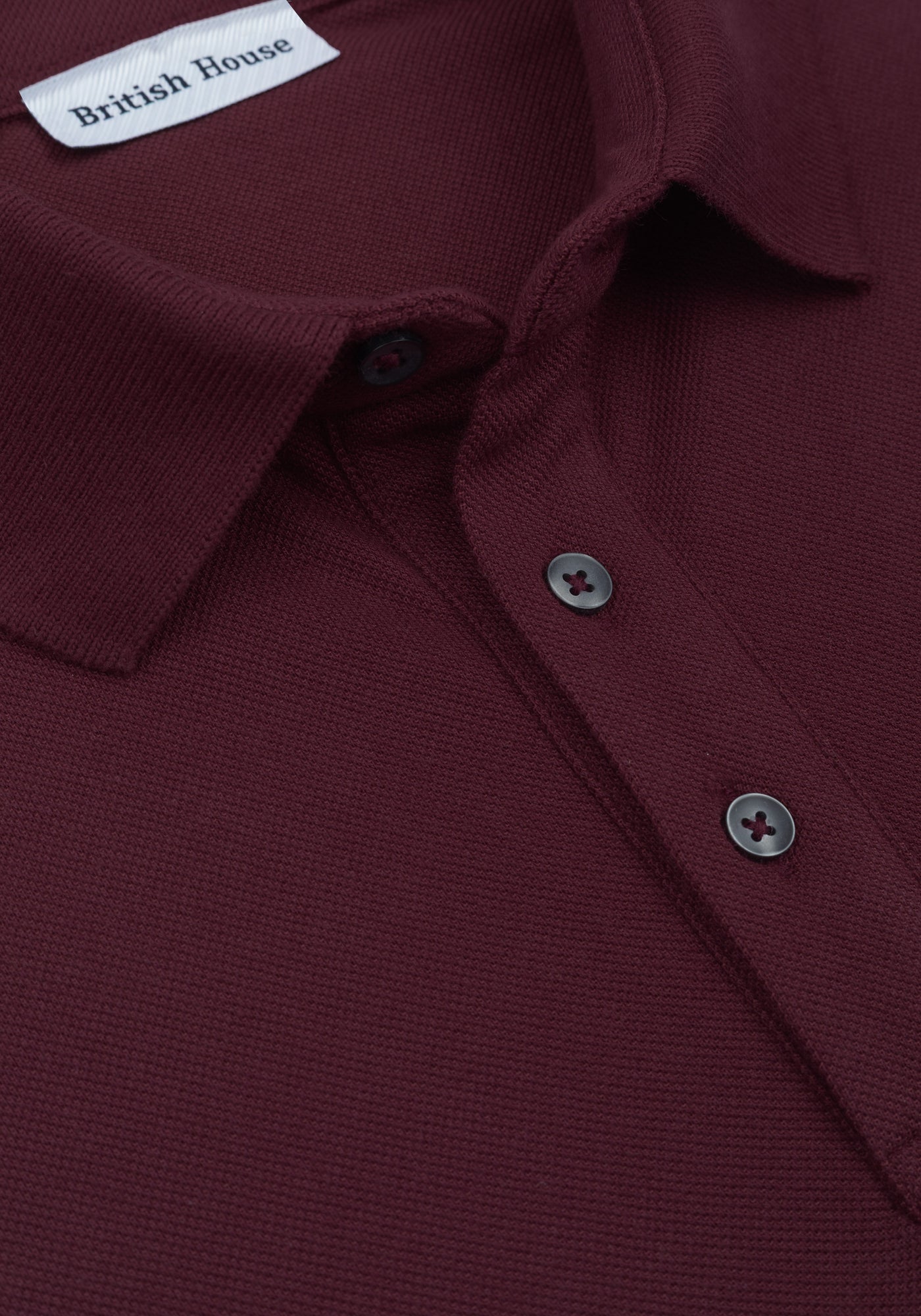 Deep Burgundy Cotton Polo Shirt