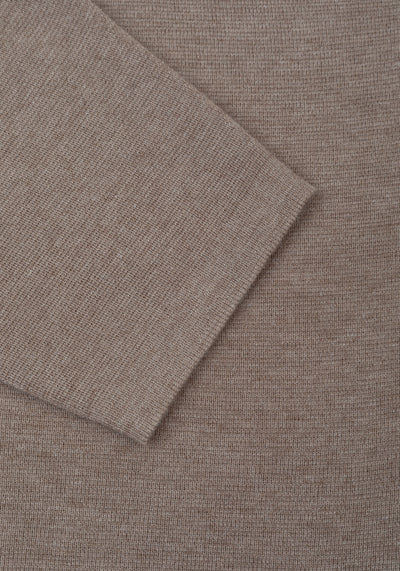 Dune Beige Merino Wool Blend Cardigan