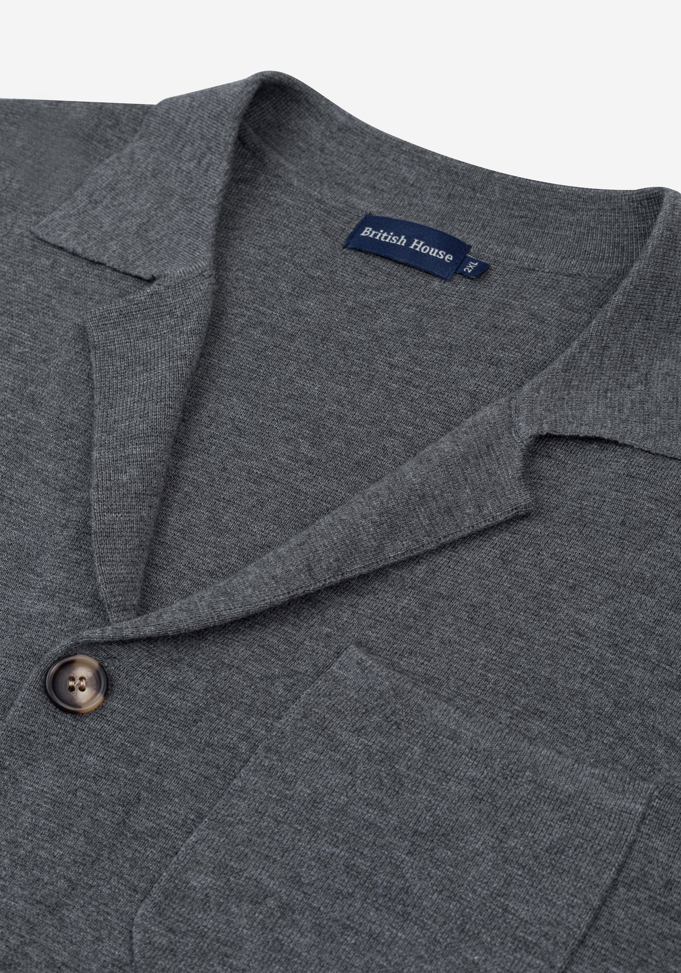 Eclipse Grey Merino Wool Blend Cardigan