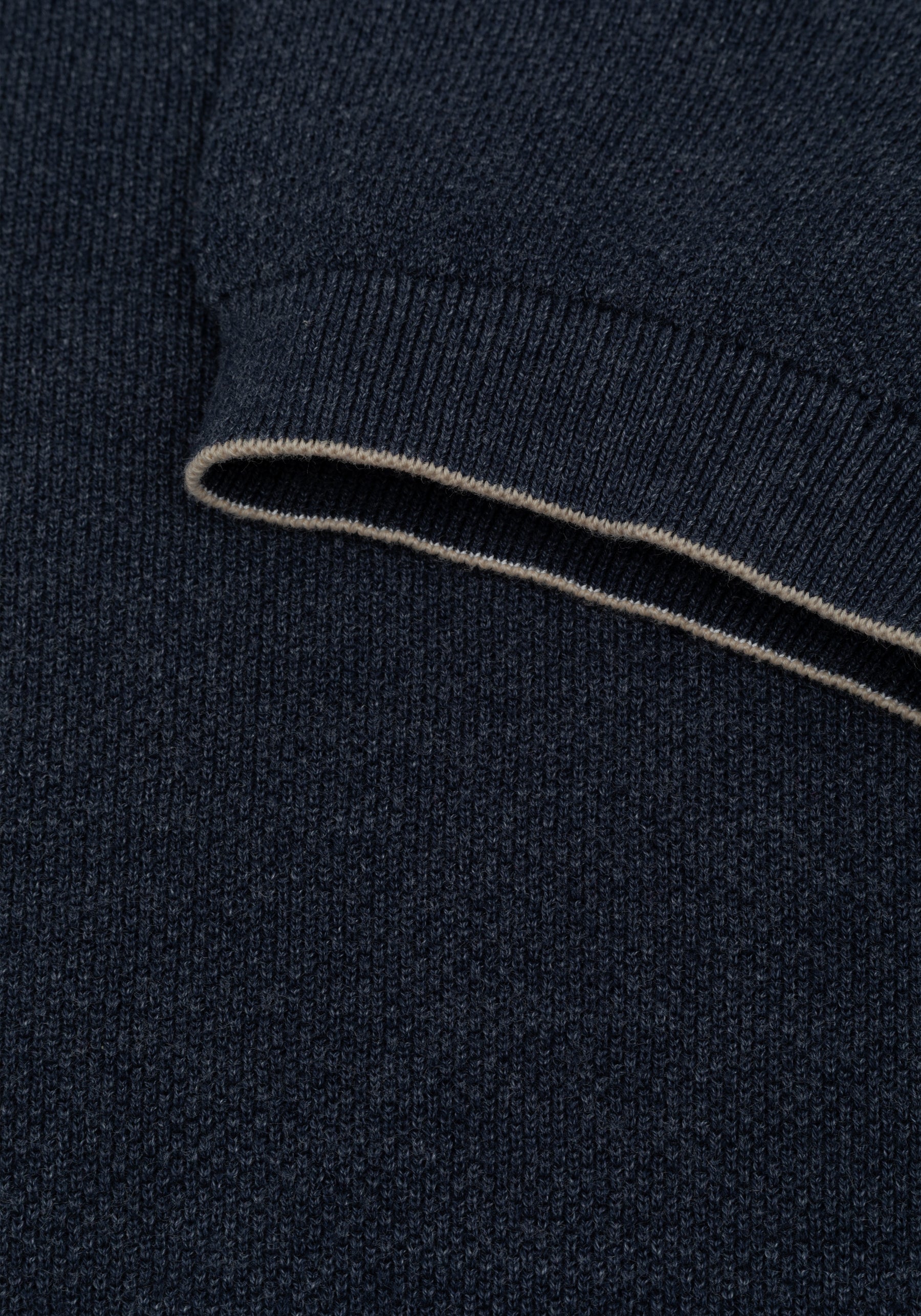 Mineral Navy Knitted Polo Shirt