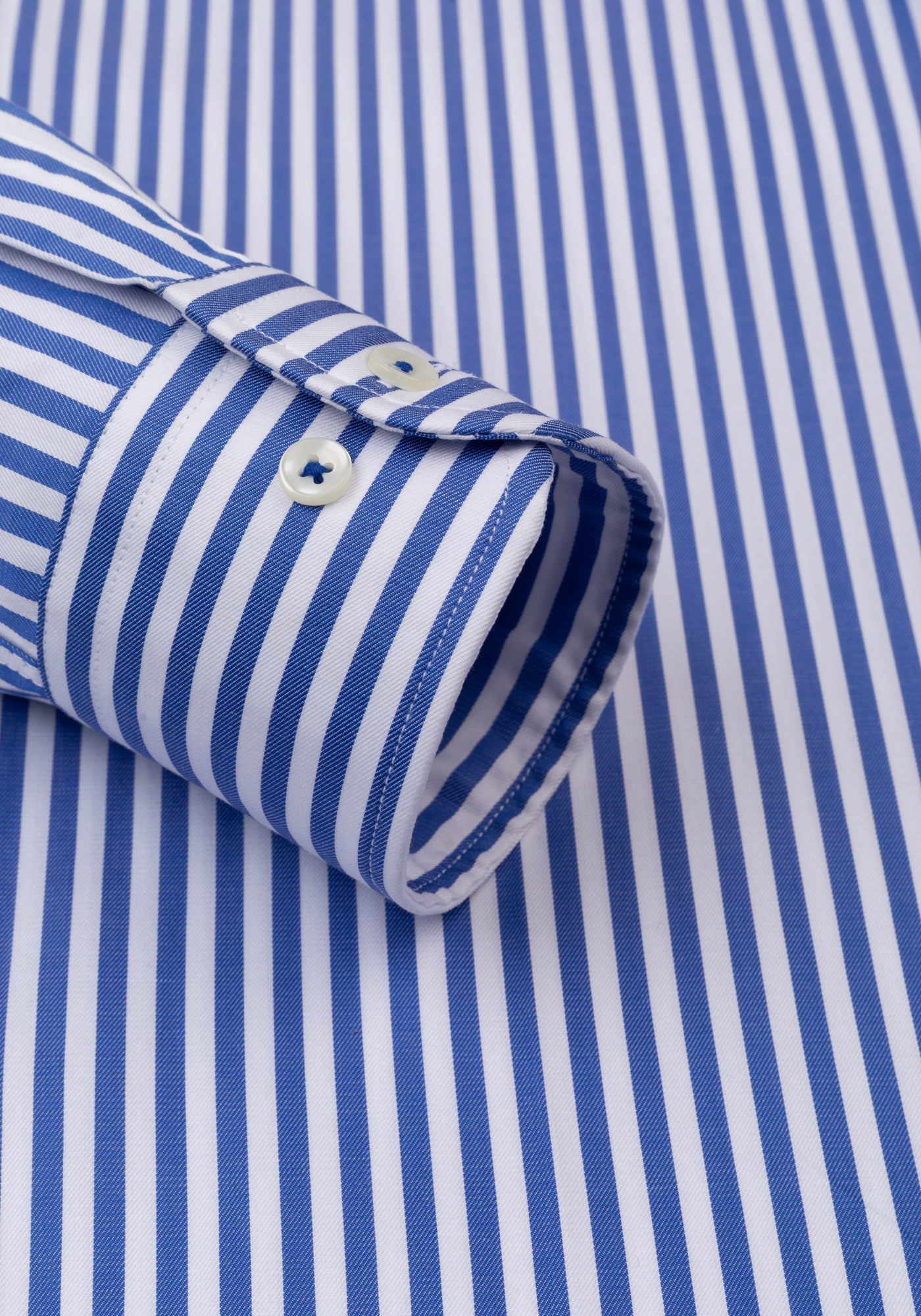 Vivid Blue Stripe Signature Twill Shirt