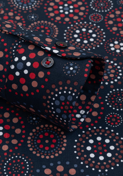 Parti-Colored Printed Poplin Shirt