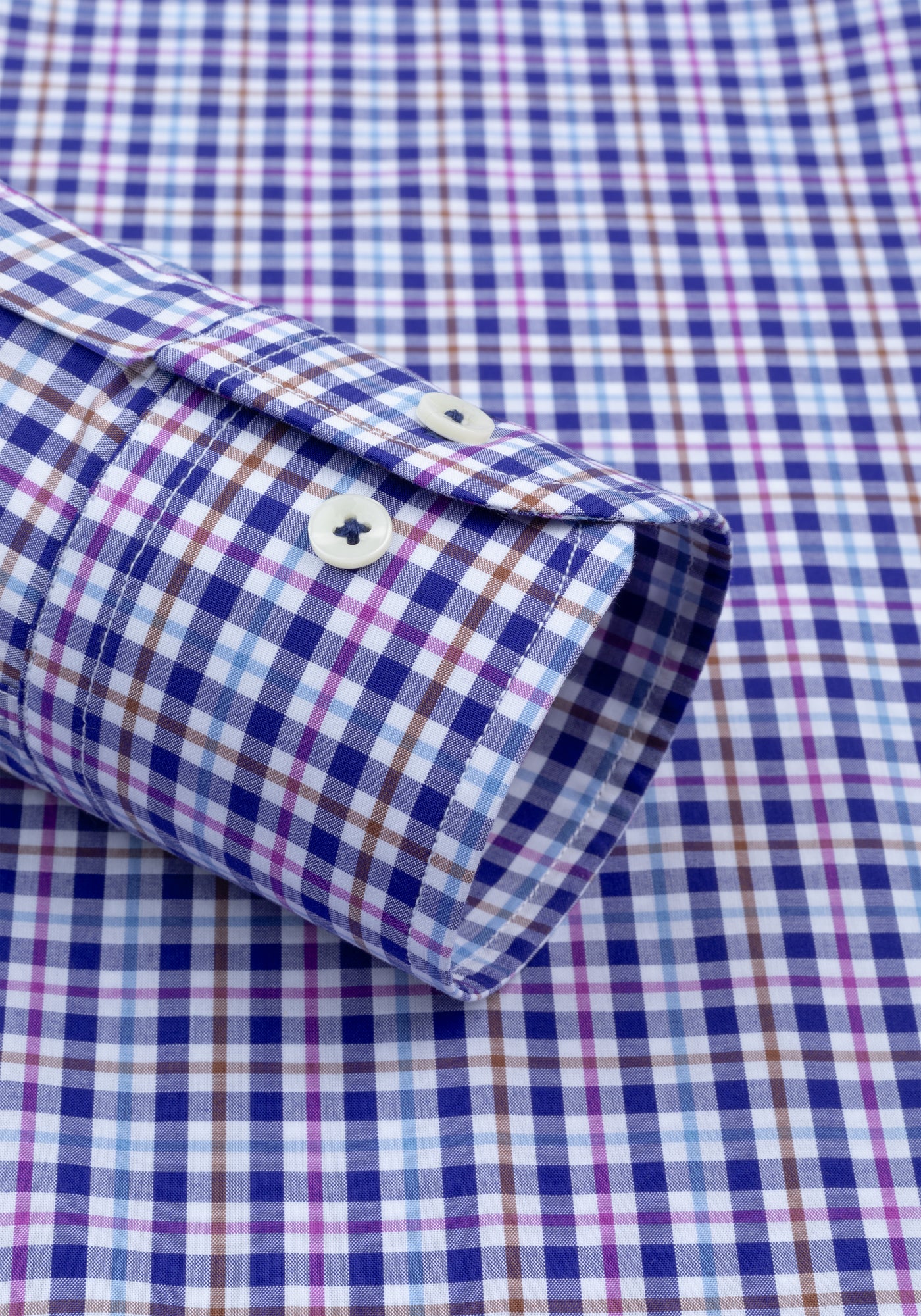 Deep Navy Checked Oxford Shirt