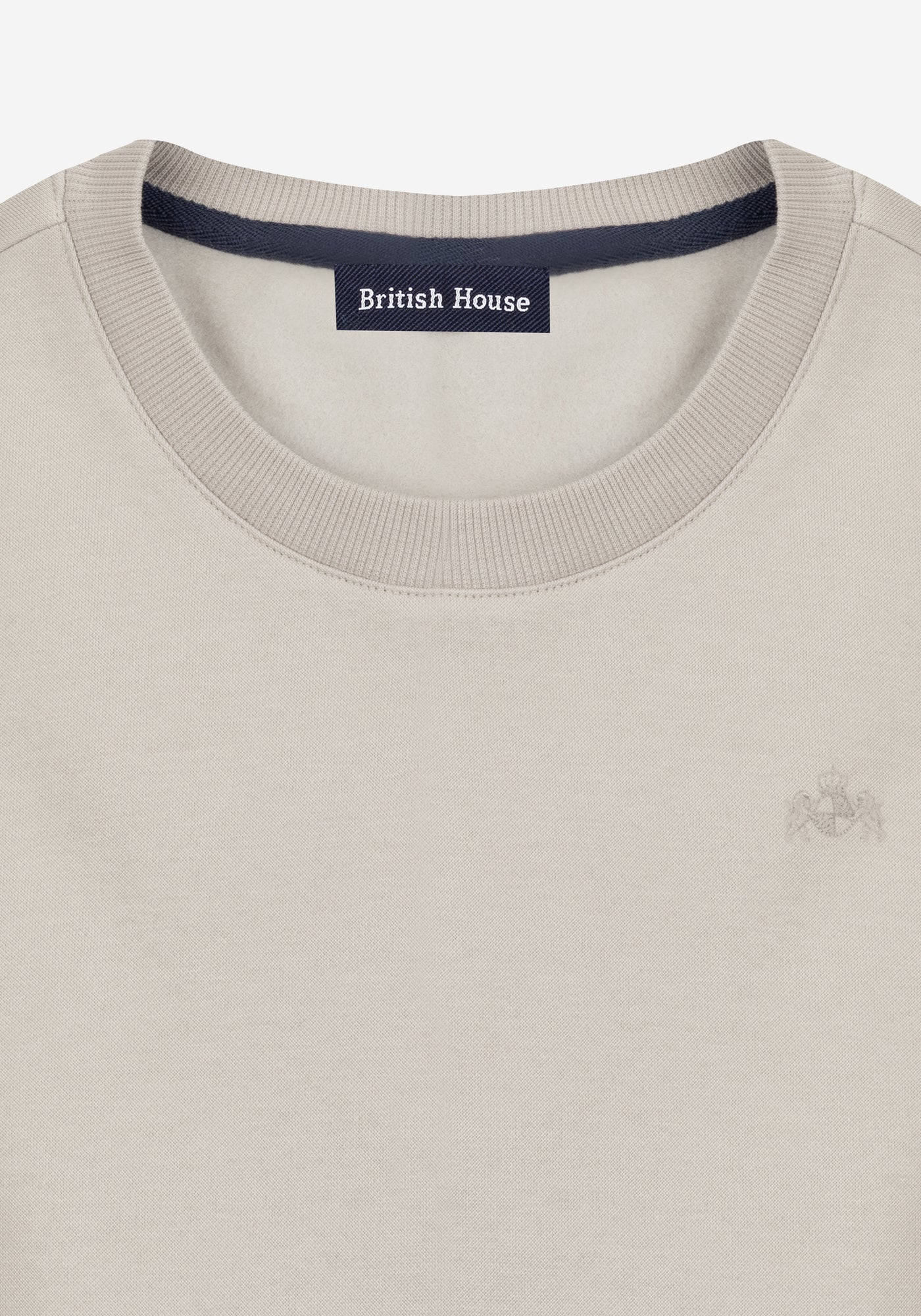 Ash Beige Cotton Sweatshirt