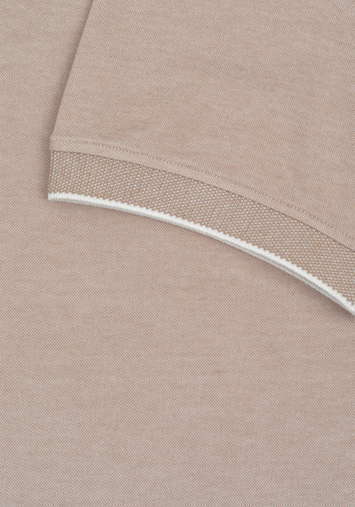 Dune Beige Cotton Polo Shirt