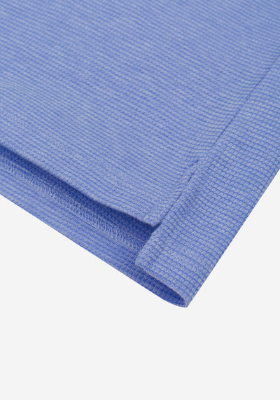 Bayside Blue Waffle Polo Shirt