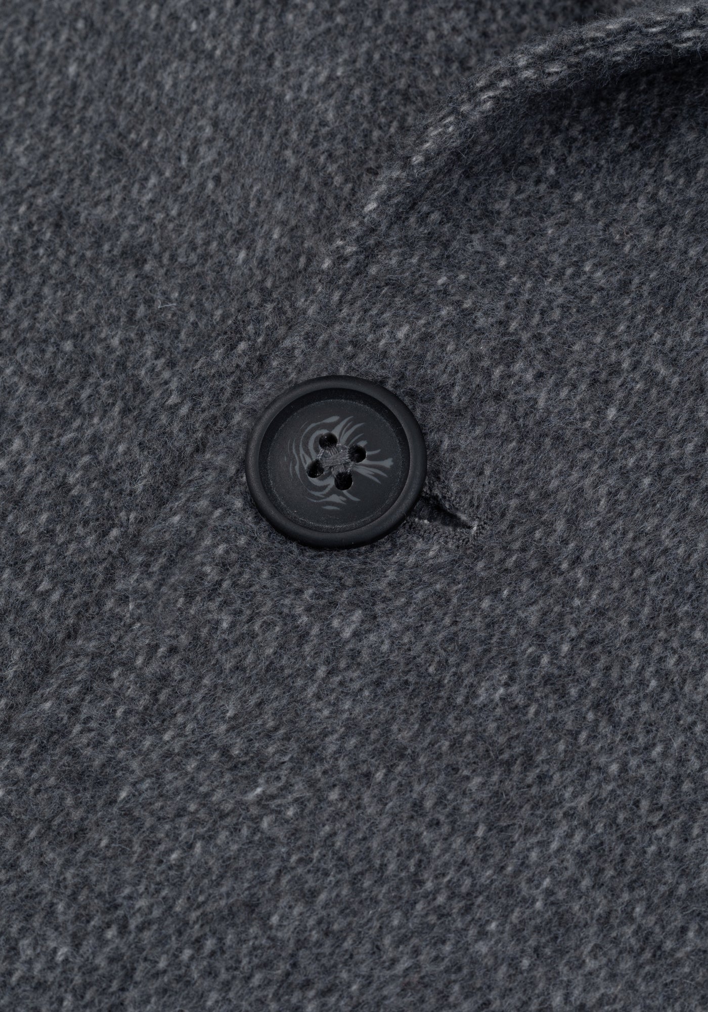 Ice Grey Double-Breasted Poly Coat