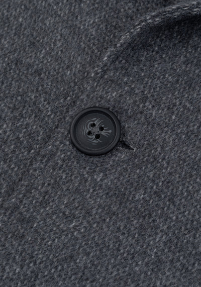 Ice Grey Double-Breasted Poly Coat