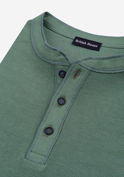 Dusty Green Waffle Sweatshirt
