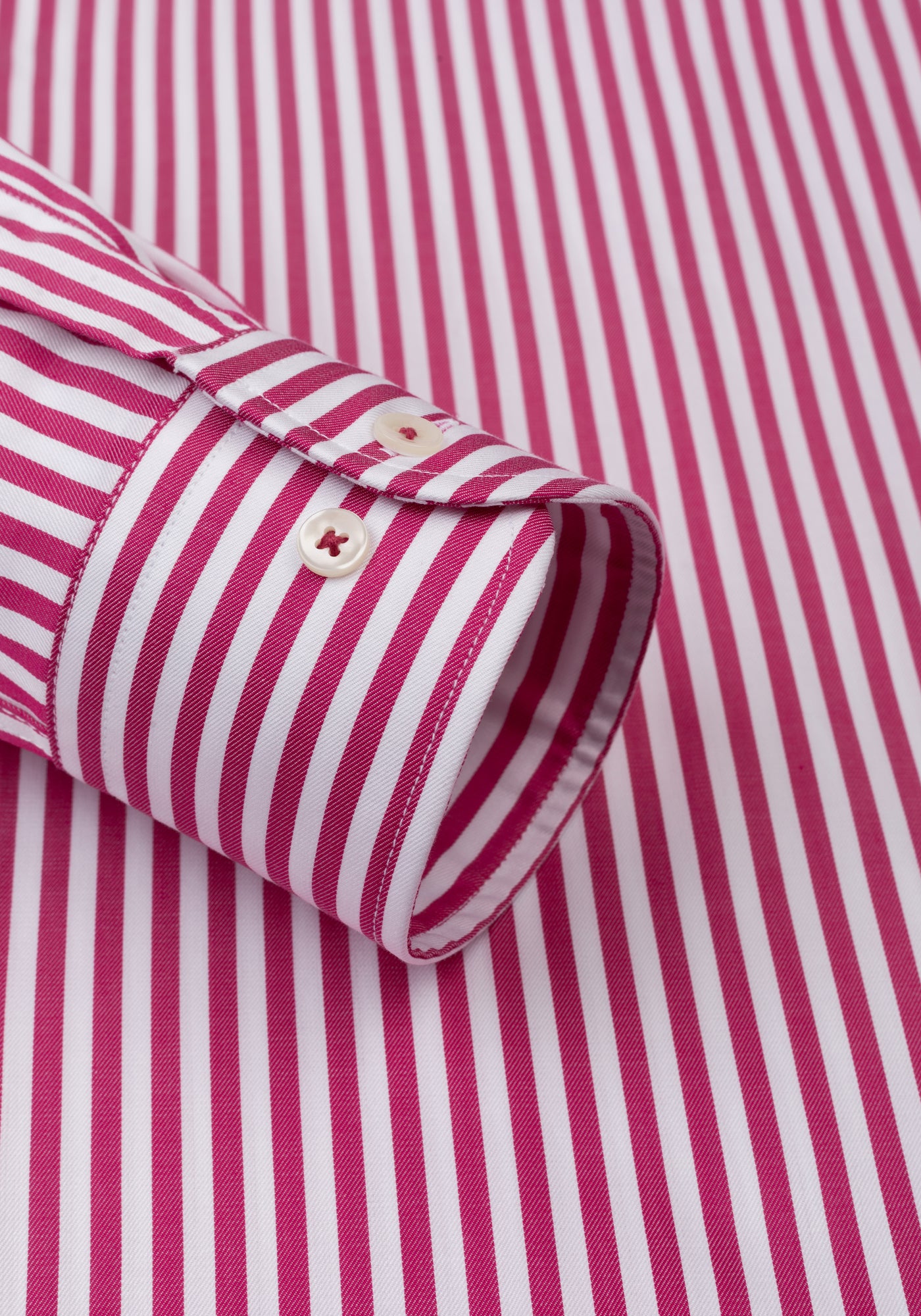 Carmine Red Stripe Signature Twill Shirt