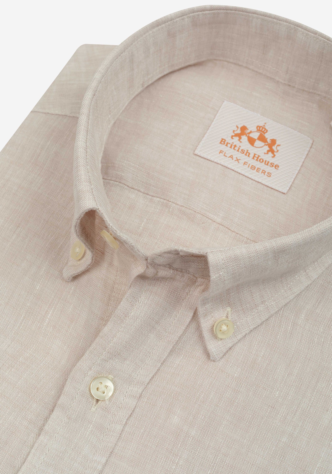Palm Beige Belgian Linen Shirt