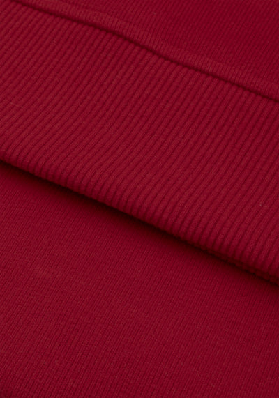Firebrick Red Cotton Sweatshirt