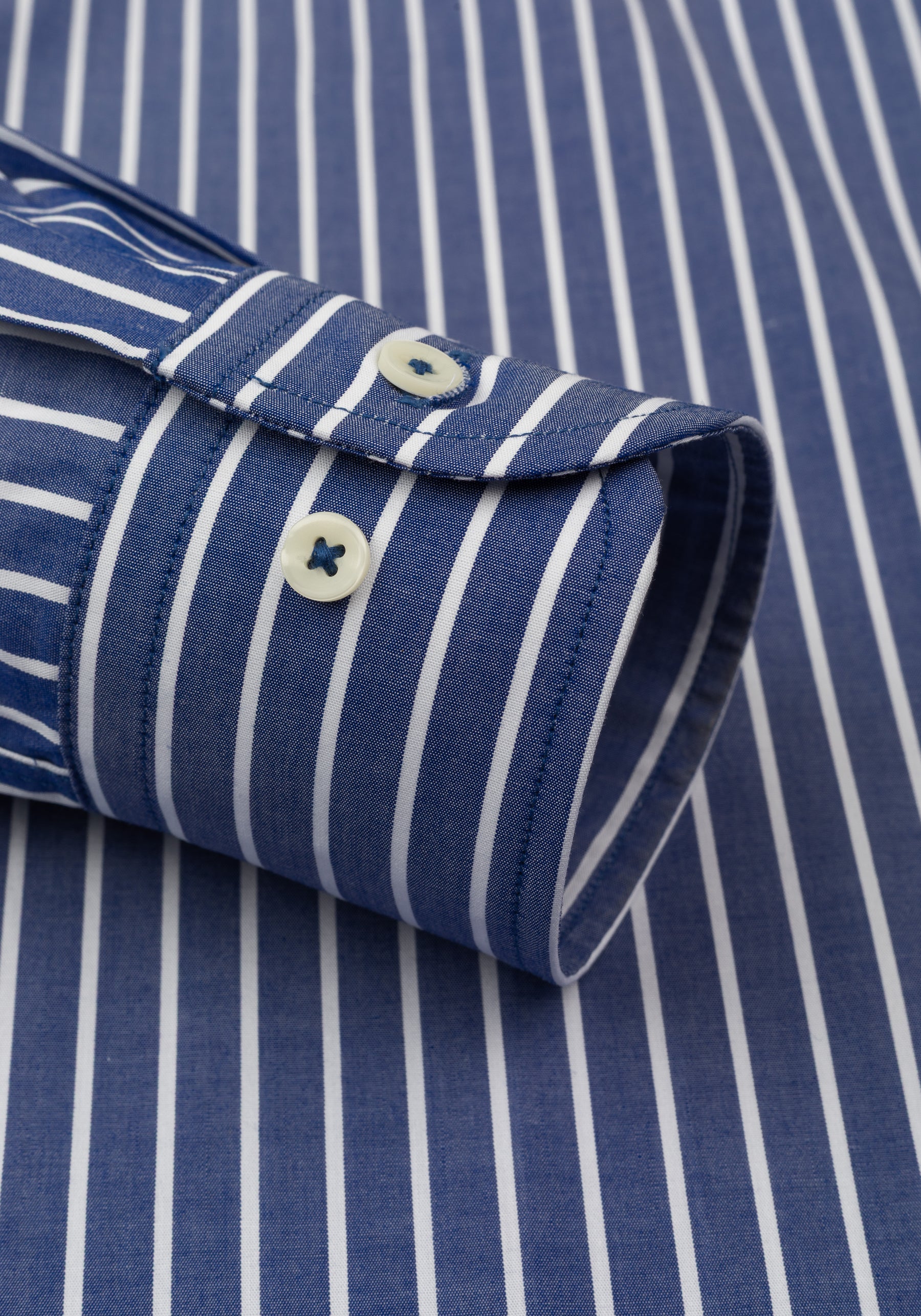 Regent Blue Stripe Poplin Shirt