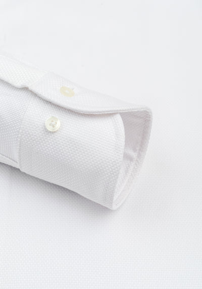Frost White Basket Weave Shirt