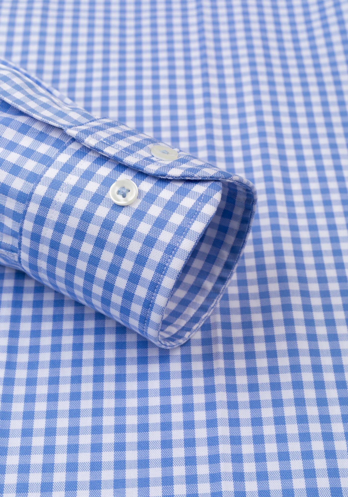 Pastel Blue Checked Oxford Shirt