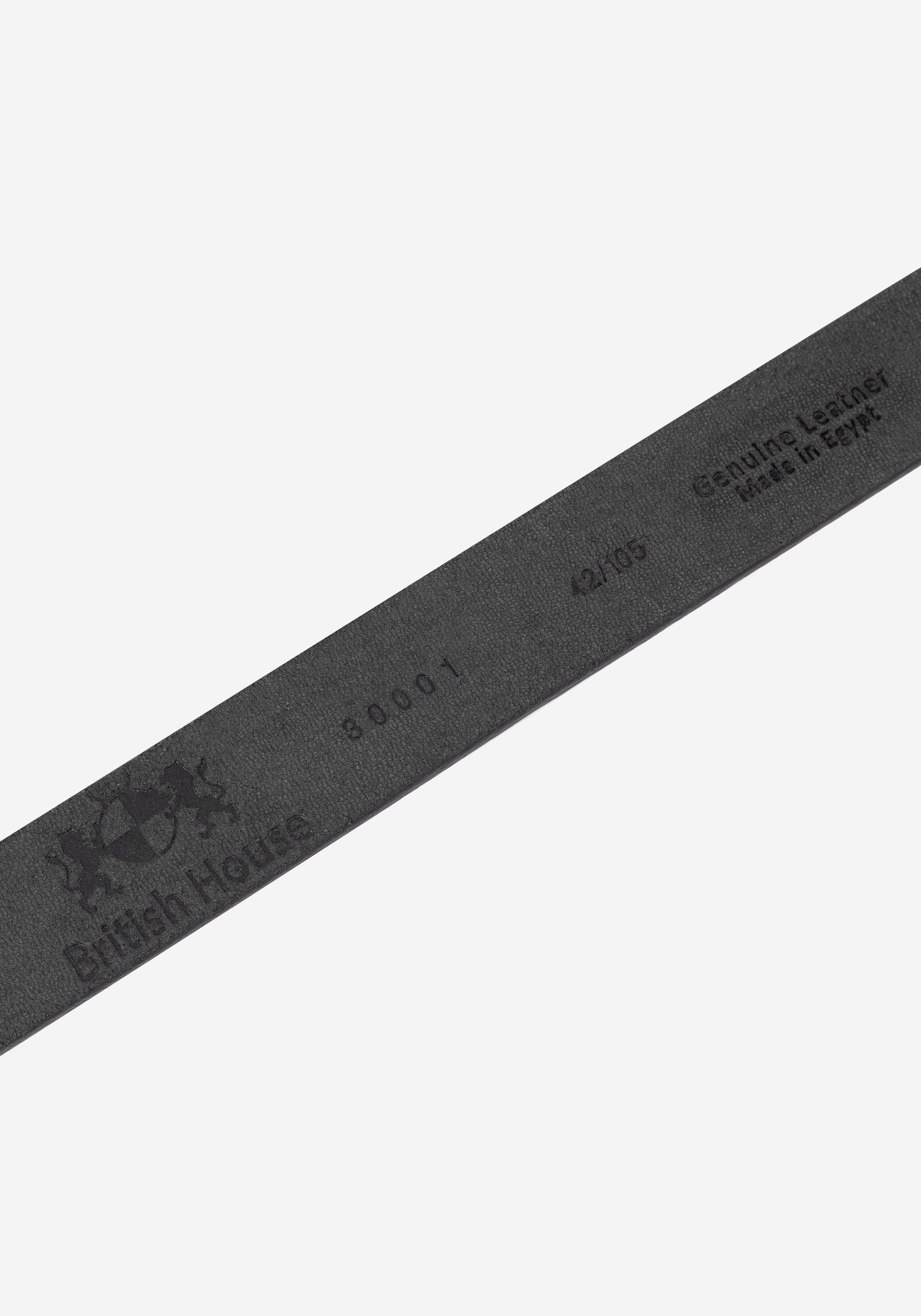 Faded Black Leather Belt