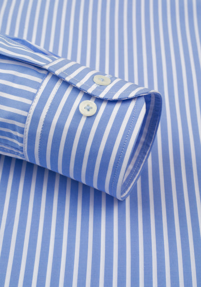 Lagoon Blue Stripe Poplin Shirt