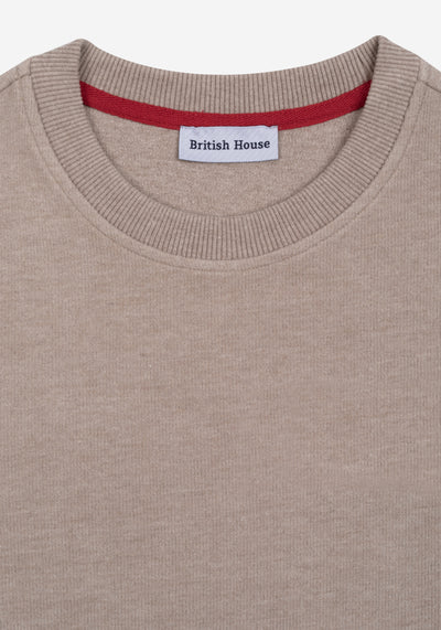 Fawn Beige Cotton Sweatshirt