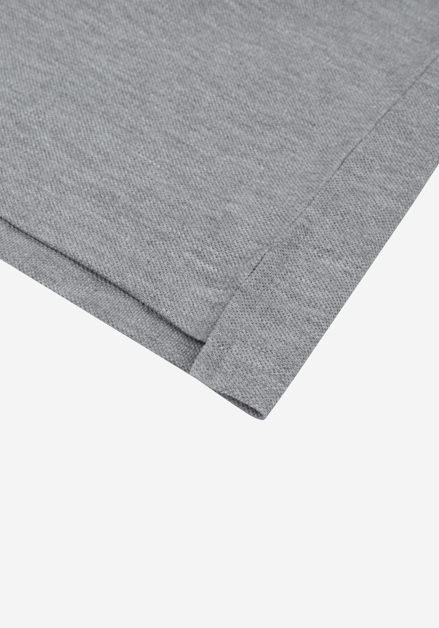 Heather Grey Cotton Polo Shirt