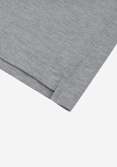 Heather Grey Cotton Polo Shirt