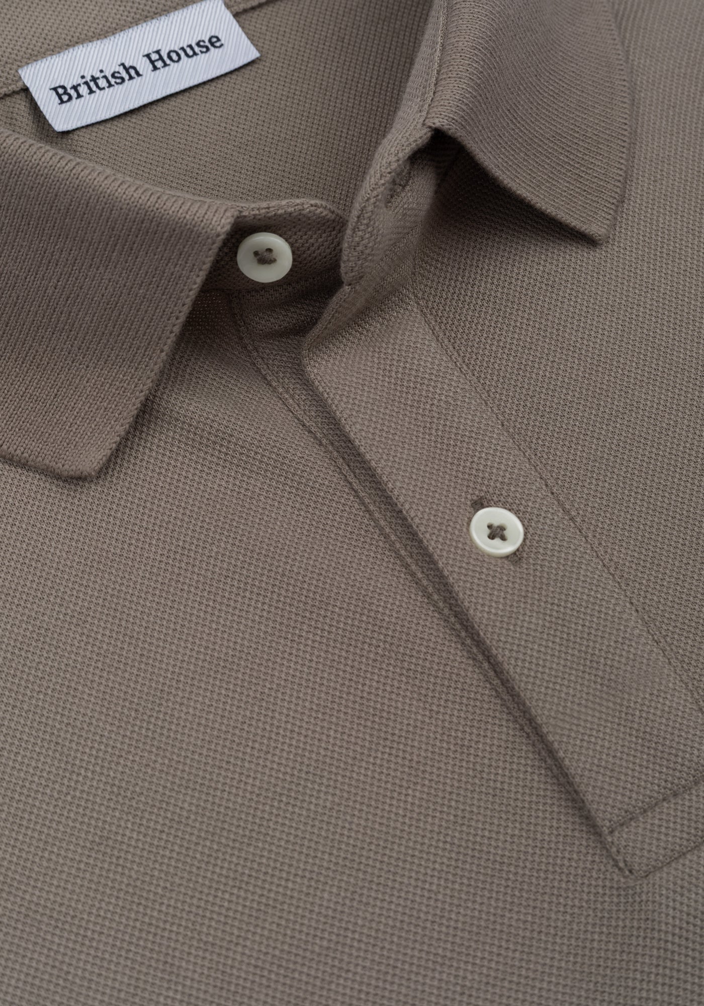 Pear Beige Cotton Polo Shirt