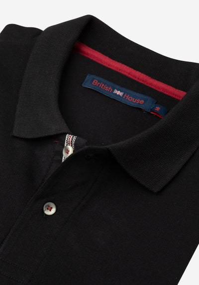 Void Black Cotton Polo Shirt
