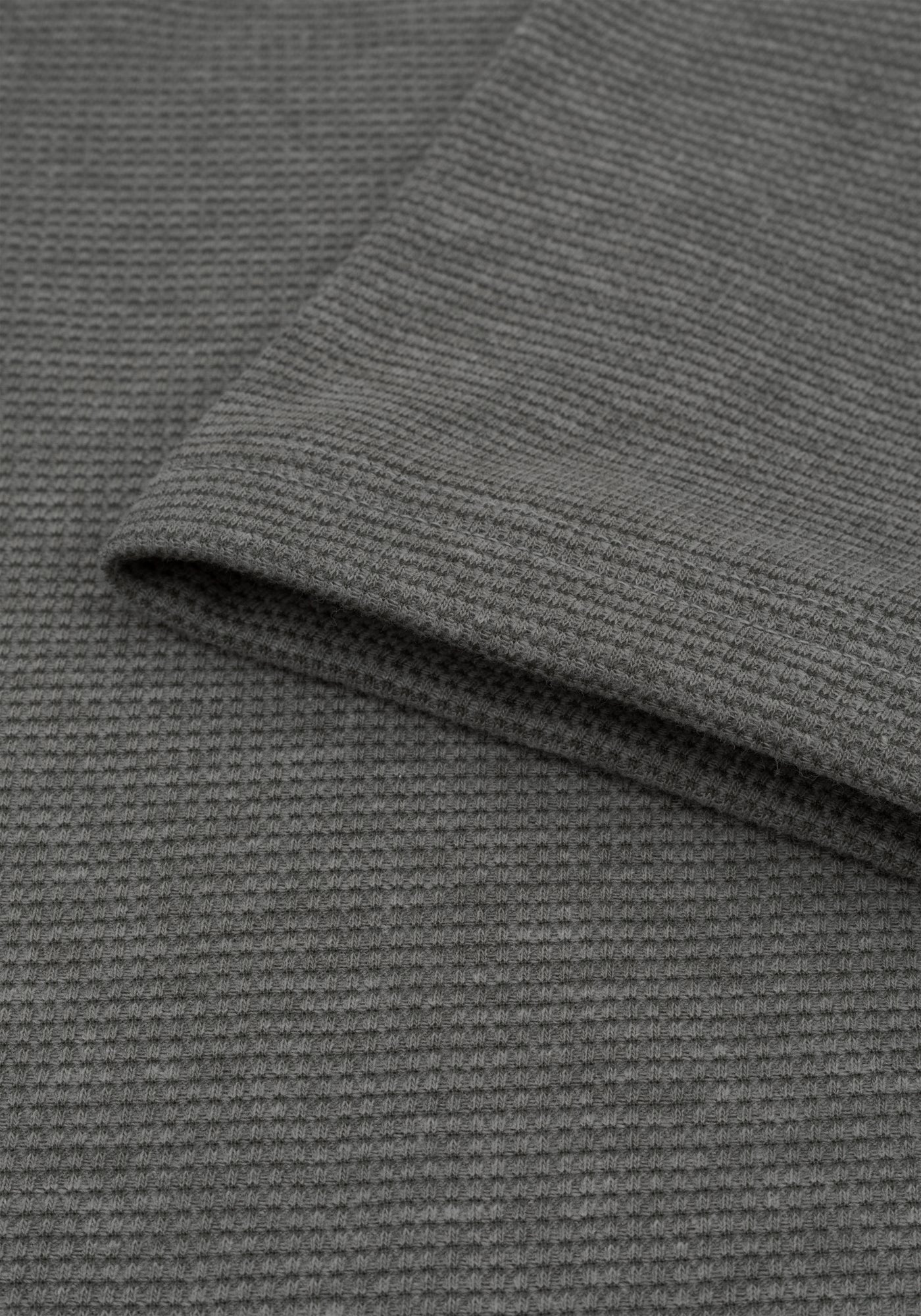 Muted Olive Waffle Polo Shirt