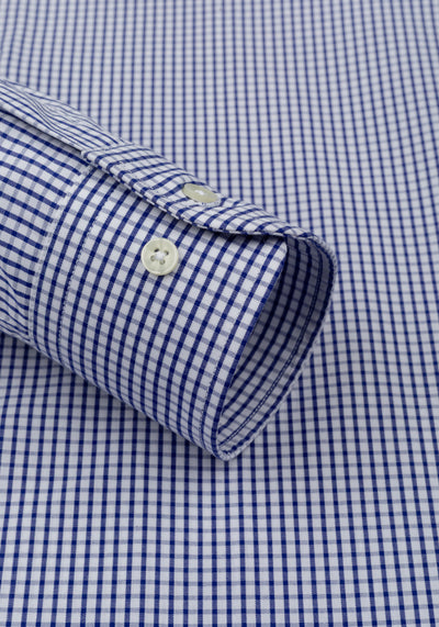Classic Indigo Checked Poplin Shirt