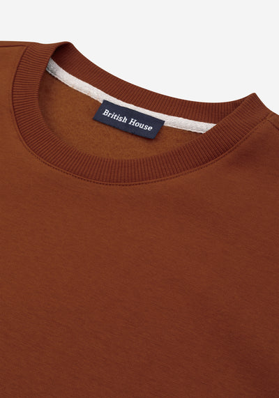 Copper Orange Cotton Sweatshirt