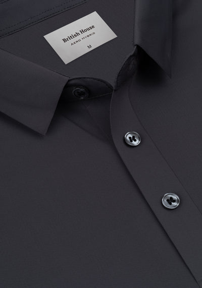 Metallic Grey Aero-Hybrid Polo Shirt
