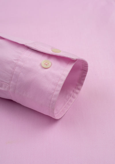 Powder Pink Washed Oxford Shirt