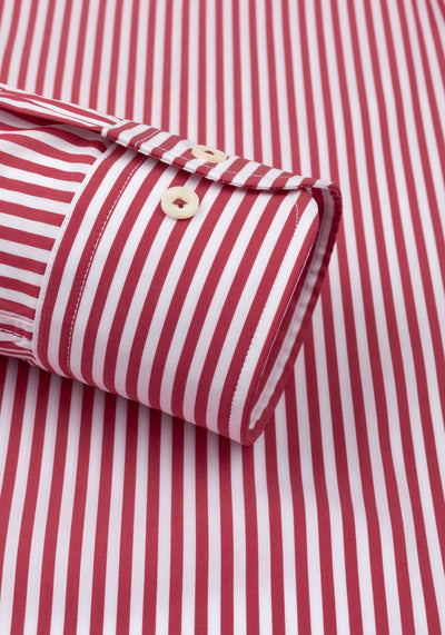 Scarlet Red Stripe Aero-Hybrid Shirt