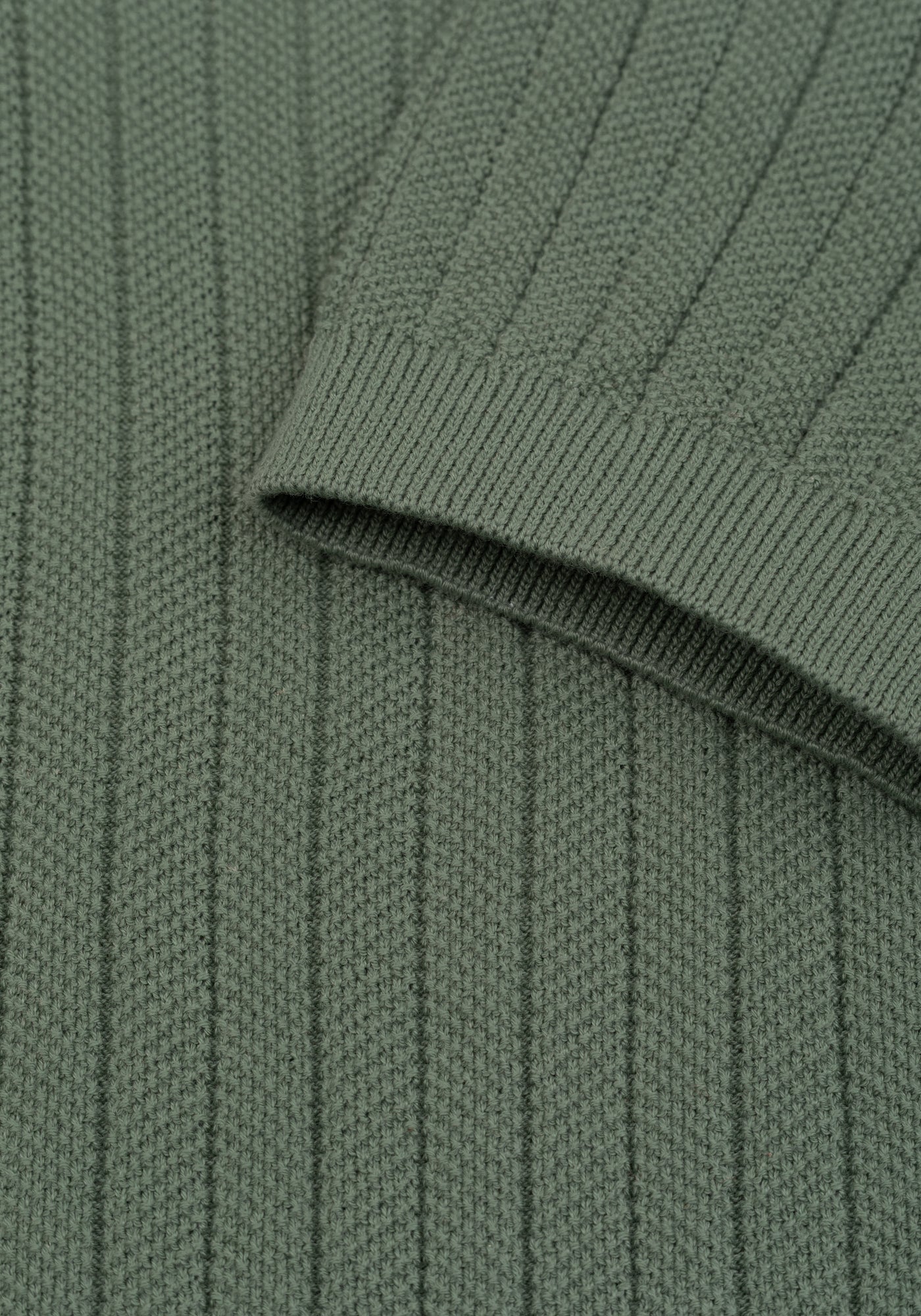 Sage Green Knitted Polo Shirt